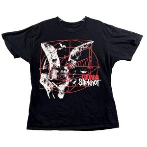 Slipknot Iowa Geometric Cover T Shirt Mens Large Black Metal Band Studio Album
